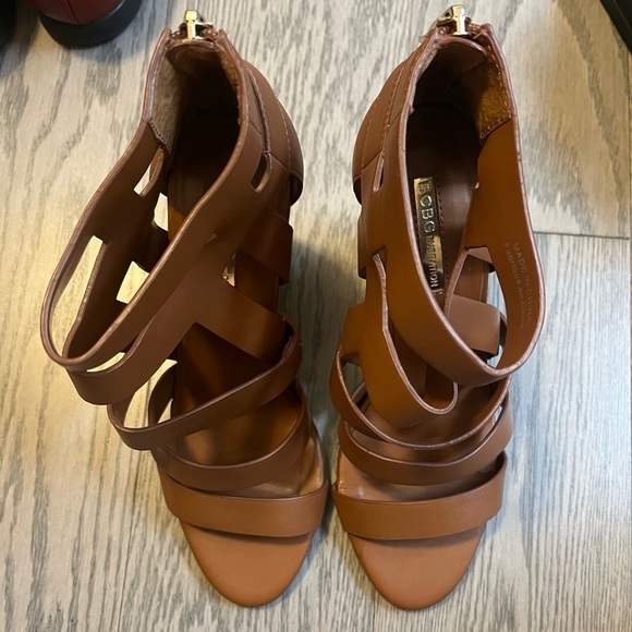 BCBGeneration: Zip  Up Strap Heels - Picture 1 of 7